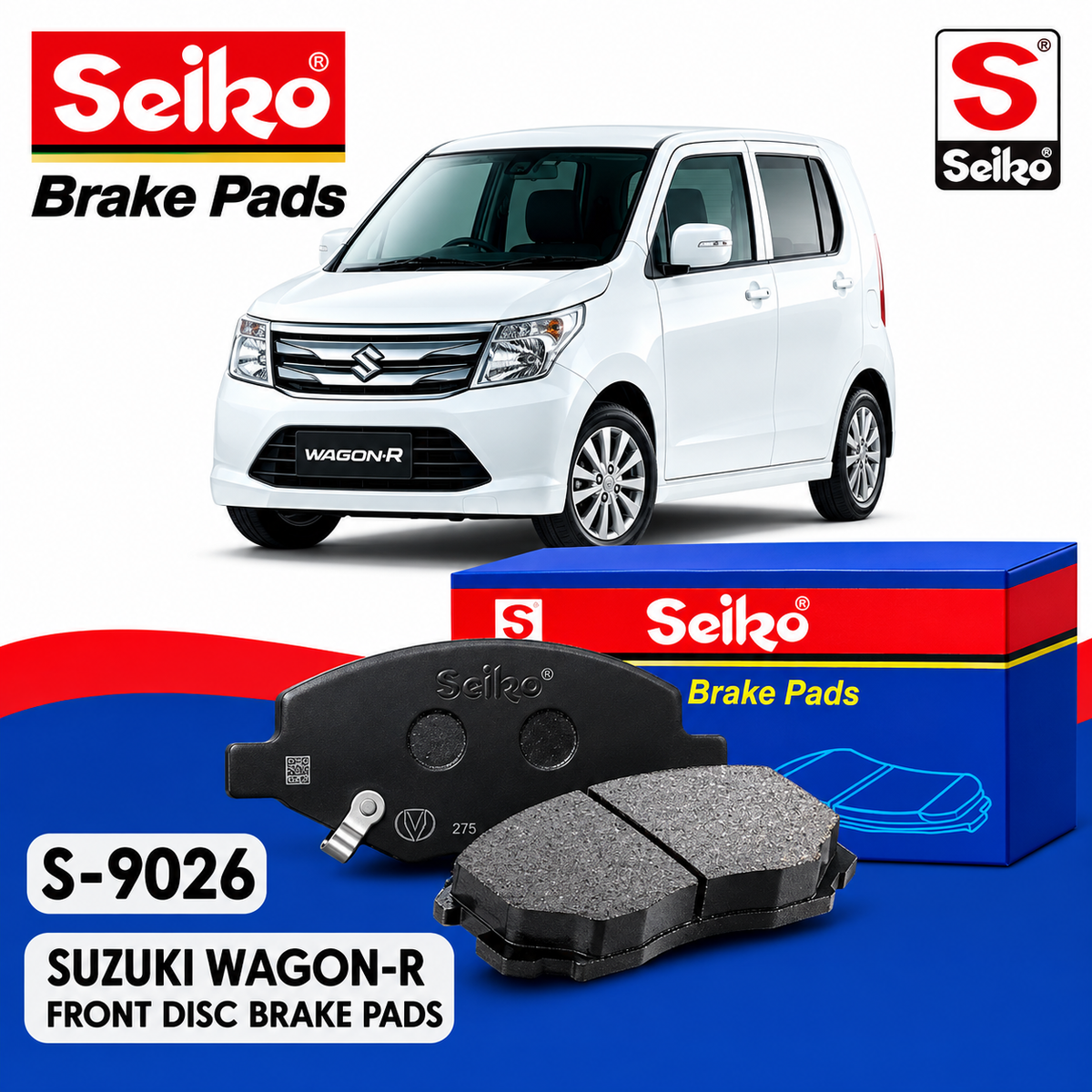 Suzuki Wagon-R Front Seiko Premium Disc Brake Pads S-9026