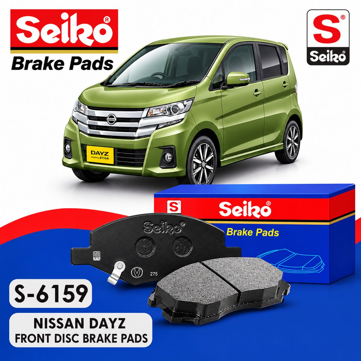 Nissan Dayz Front Seiko Premium Disc Brake Pads S-6159