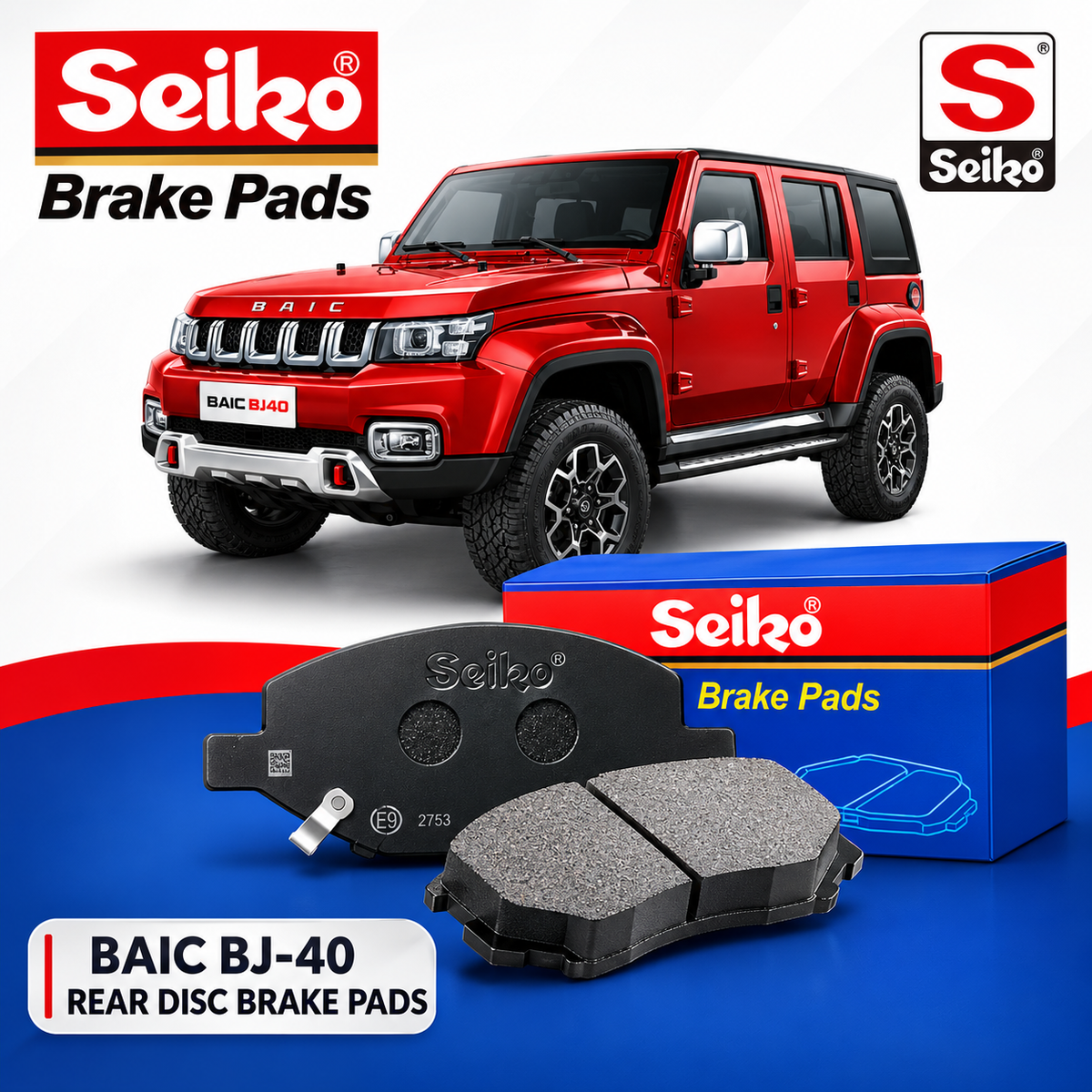 BAIC BJ-40 Rear Seiko Premium Disc Brake Pads