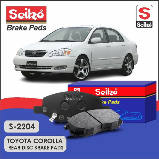 Toyota Corolla Rear Seiko Premium Disc Brake Pads S-2204